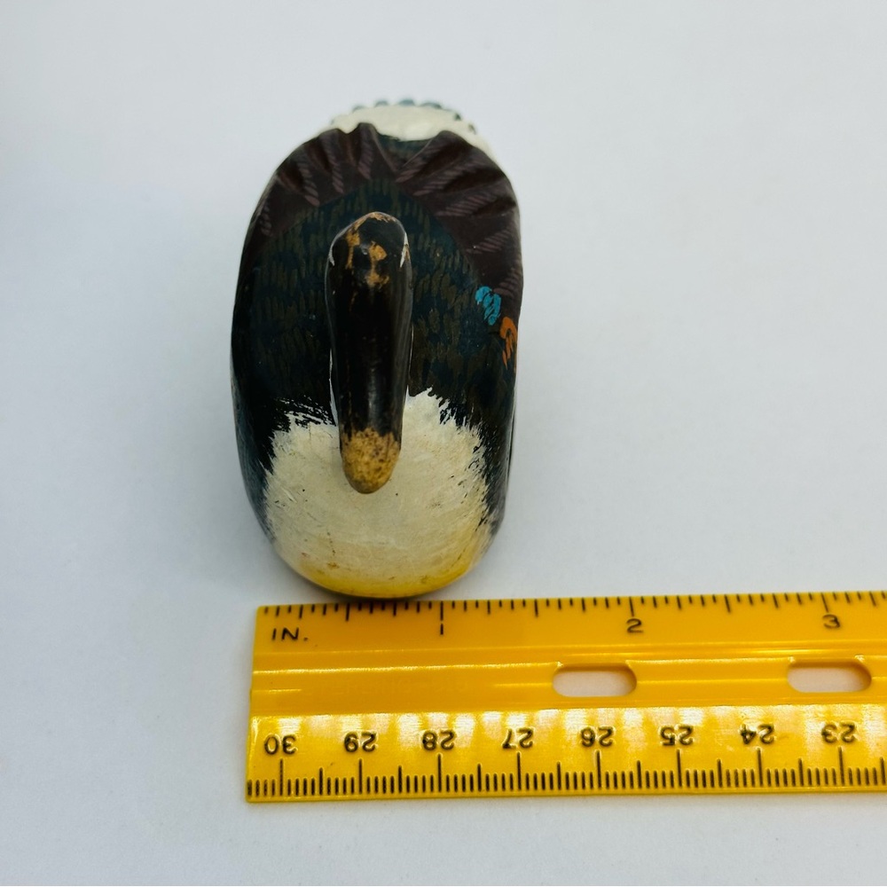 Set of 4 Wooden Hand-Carved Hand-Painted Mallard Duck Napkin Ring Holders Decor - Picture 10 of 10